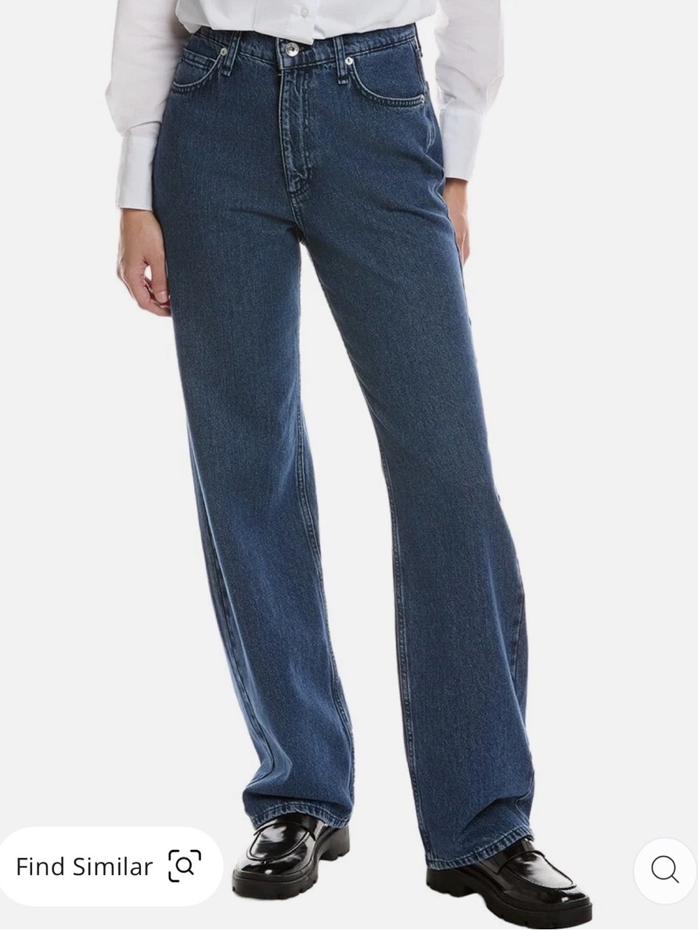 Rag & Bone Shannon High Waist Relaxed Straight Leg Jeanse